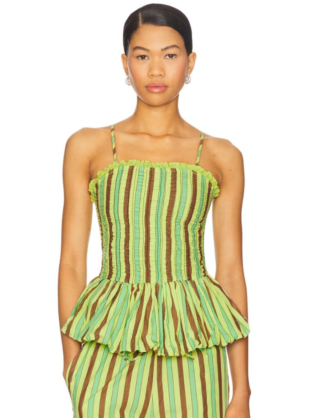 NEW Damson Madder Bethan Bubble Cami in Tropical Business Stripe Size 8